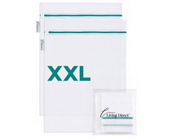Living Direct Waszak XXL set 2 stuks Waszakjes met Rits - Extra Grote Waszakken voor Beddengoed, Dekbedovertrekken, Hoeslakens, Gordijnen en Jassen - Waszak Groot - Laundry Bag - Wasnetten