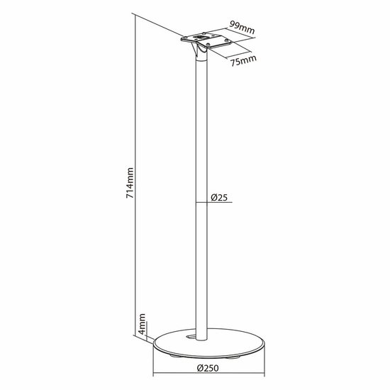 Nedis Speakerbeugel - Geschikt voor: Sonos Era300 - Standaard - 5 kg - Vast - ABS / Metaal - Zwart van Nedis — afbeelding 4