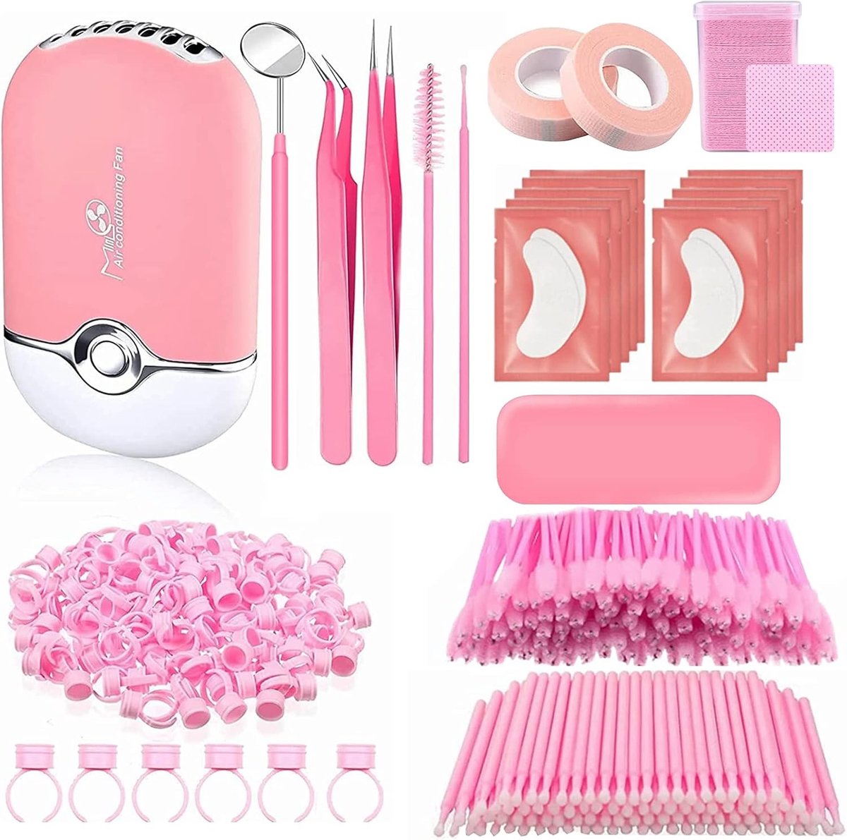 Eyelash Extension Set voor Beginners met Essentiële Tools voor Wimperextensions en Make-up Training in de Salon
