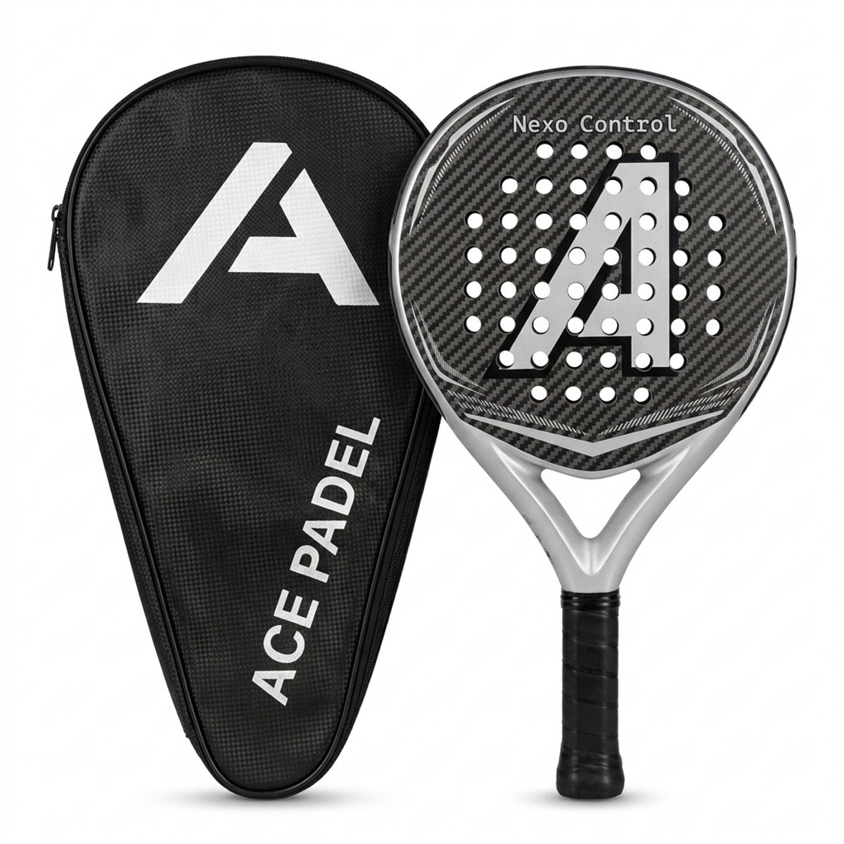 Ace Padel Nexo Control - Rond soft racket voor maximale controle - Inclusief Luxe Tas