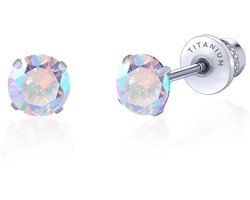 limerencia Titanium oorbellen met schroefsluiting, G23 medische stud oorbellen Hypoallergene gezondheid stud oorbellen voor gevoelige oren mode vrouwen mannen sieraden