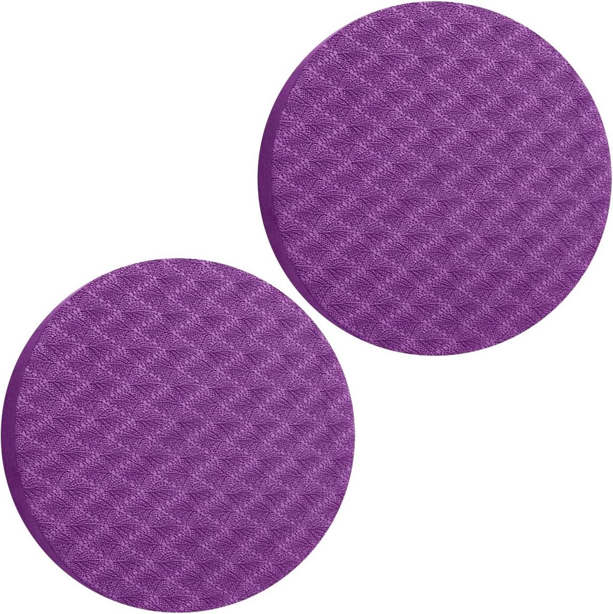 Yoga Kniebeschermers - Pilates Elleboogmat - Comfortabel Sporten - Antislip TPE Materiaal - 17.5 cm Diameter - Donkerpaars