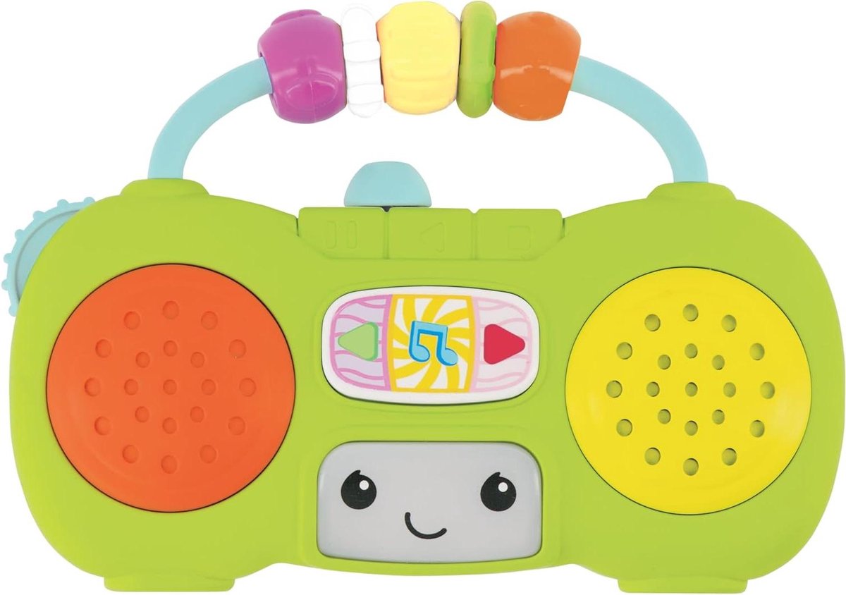 Mini Boombox Speelgoed - Muziekdoosje Baby - Fijne Motoriek Ontwikkelen - Met Licht en Geluid - Voor Kleine Handjes - Multicolor