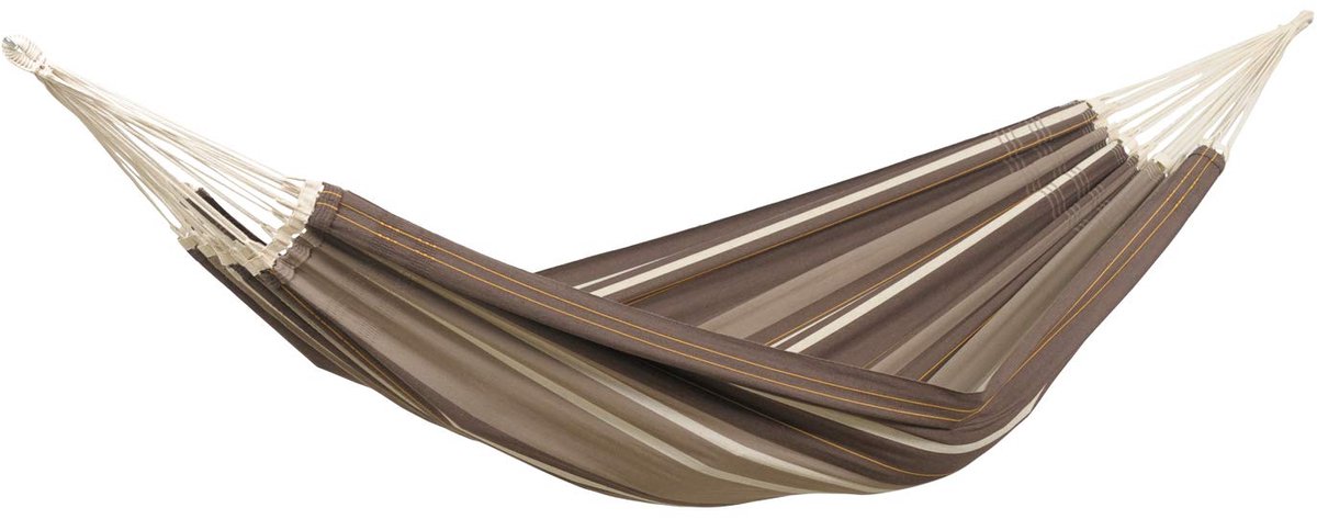 Hangmat Paradiso Cafe handgemaakt in Brazilië 250cm x 175cm tot 200kg in donkerbruin