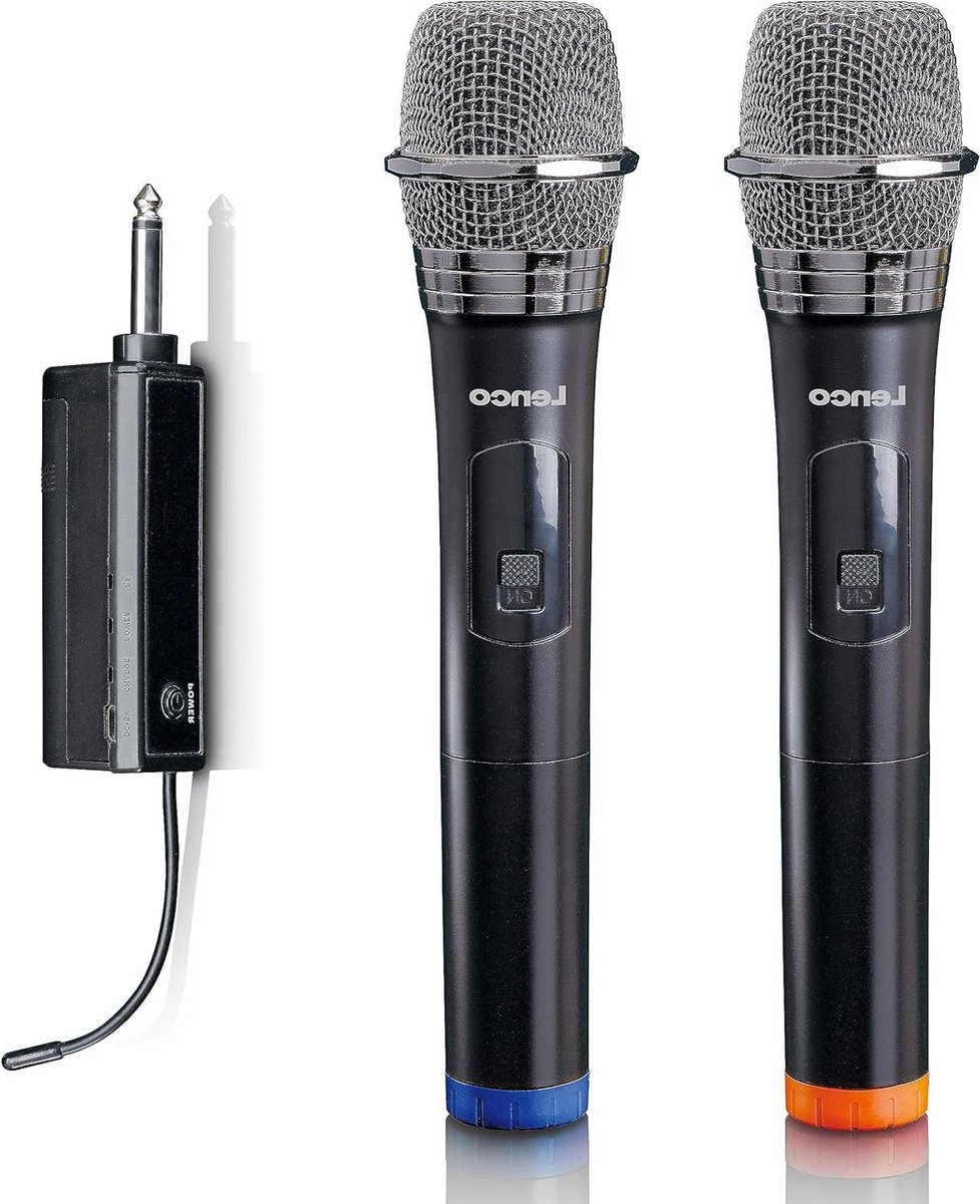 Draadloze Microfoon Set - Microfoon met Ontvanger - Optredens Geven - UHF Radio Systeem - Tot 15 Meter - Zwart