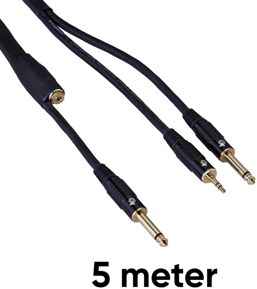 Bespeco EAY2JDMS500 Gitaar- en Hoofdtelefoonkabel 5 Meter