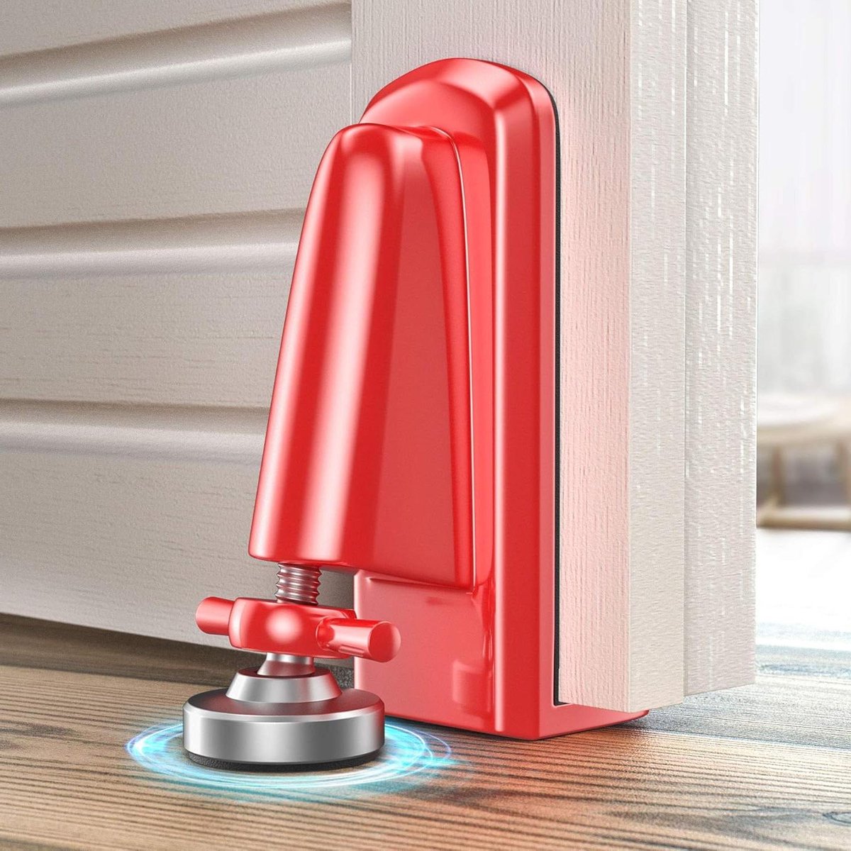Draagbare Deurbeveiliger - Deurstopper Beveiliging - Reis Veiligheid - Aluminium Legering - 0.5 cm - Rood