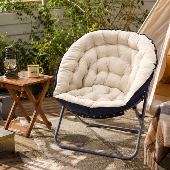Ceruzo Moon Chair Opvouwbaar - Campingstoel - Loungestoel - Verstelbaar - Gevoerde Klapstoel van Ceruzo — afbeelding 4