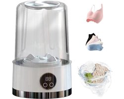 Draagbare wasmachine | Mini-wasmachine met 2 wasprogramma's | Draagbare reiswasmachine met een inhoud van 1 liter, geschikt voor babykleding, ondergoed, op reis en ideaal voor studentenkamers, campers, enz. - Wit