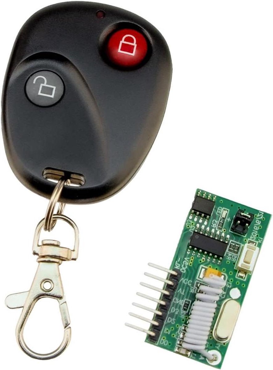 Draadloze Afstandsbediening - Zender Ontvanger - Automatische Klep - Handmatige Bediening - 1 Zender - Zwart