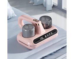 Draadloze matrasstofzuiger van 100 W | Handstofzuiger voor bedden | Uitgerust met 1 filter, 1800 mAh accu, 10 kPa zuigkracht, LED-display met hygrometer - 2 standen, reinigt effectief bedden, kussens, banken en tapijten.