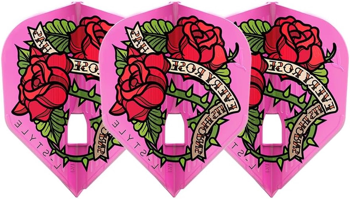 Dart Flights - Vliegjes - Darts Spelen - Sterk Kunststof - Standaard L3 - Roze