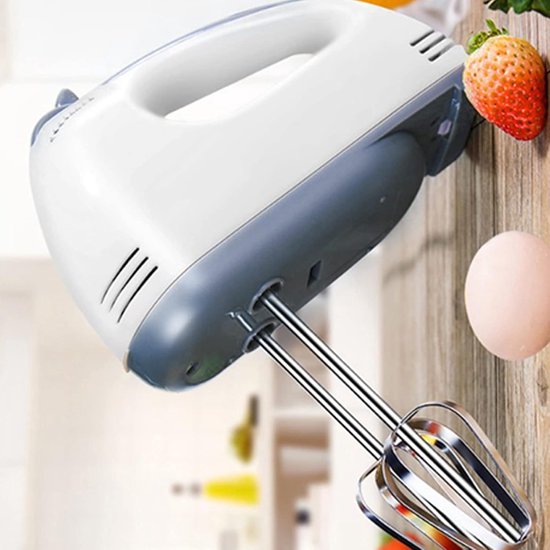 Elektrische Handmixer - Keukenmixer Garde - Huishoudelijk Bakken - Zeven Snelheden - 0.6 Kilogram - Wit — afbeelding 5