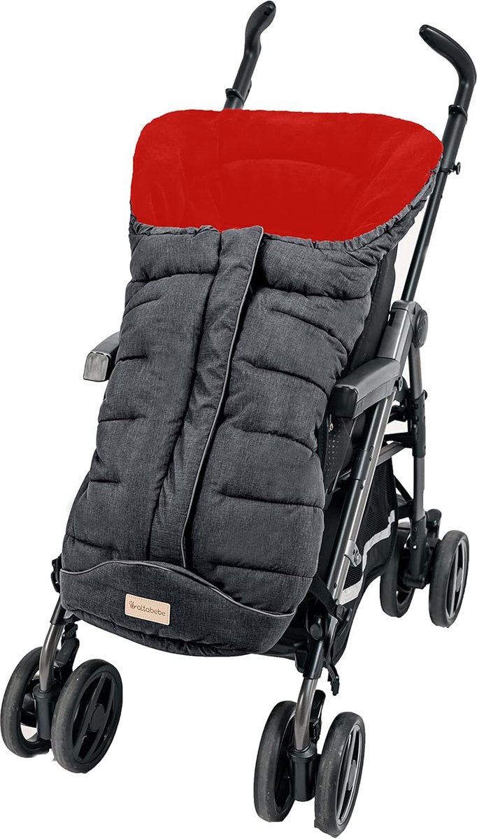 Wintervoetenzak - Baby deken - Wandelen met baby - Waterdicht en winddicht - 95 x 45 cm - Donkergrijs — afbeelding 2