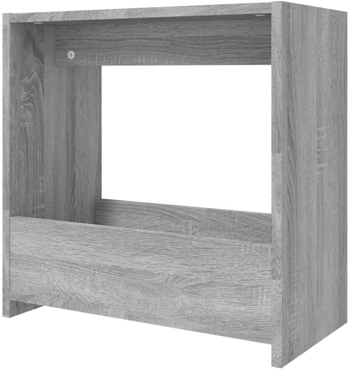 Bijzettafel Hout - Salontafel Hoektafel - Opbergen Woonkamer - Glad Oppervlak - 50x26x50 cm - Sonoma Eiken