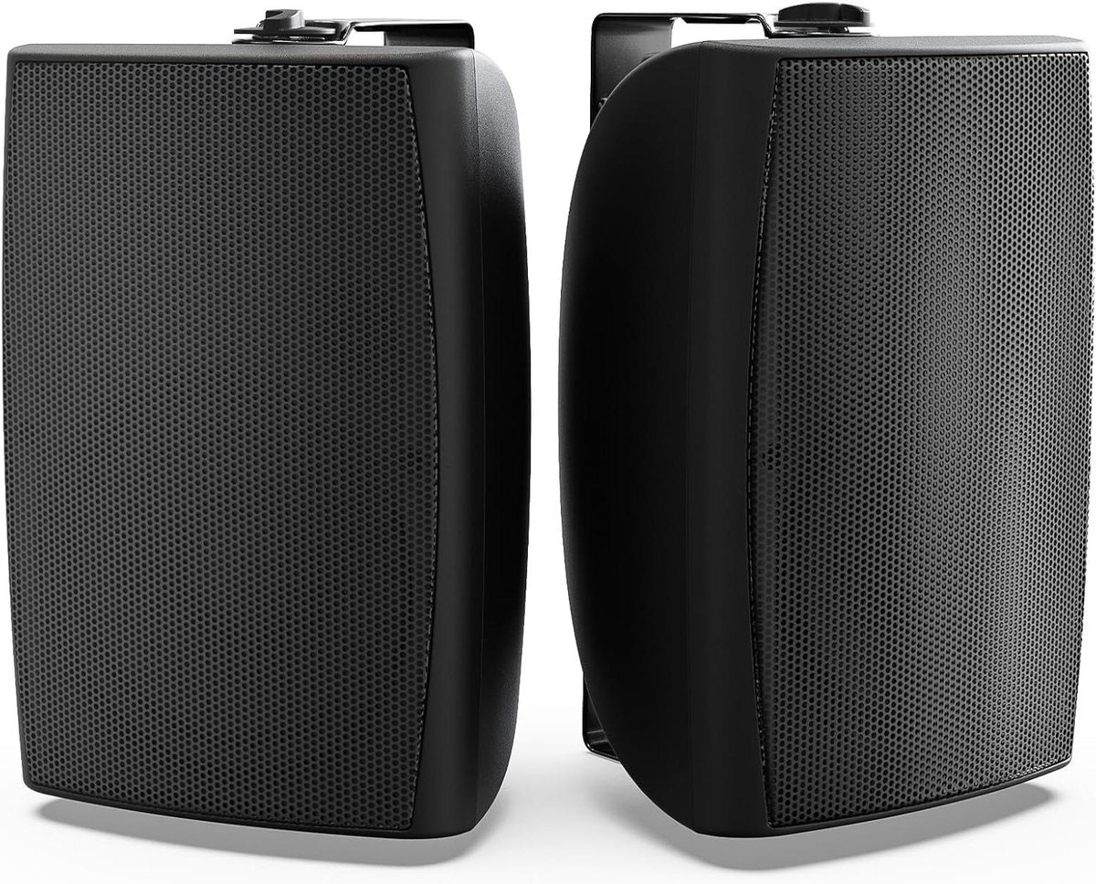 Buiten Speaker - Waterdichte Speaker - Muziek Luisteren Buiten - Corrosiebestendig Rooster - 8 Inch - Zwart