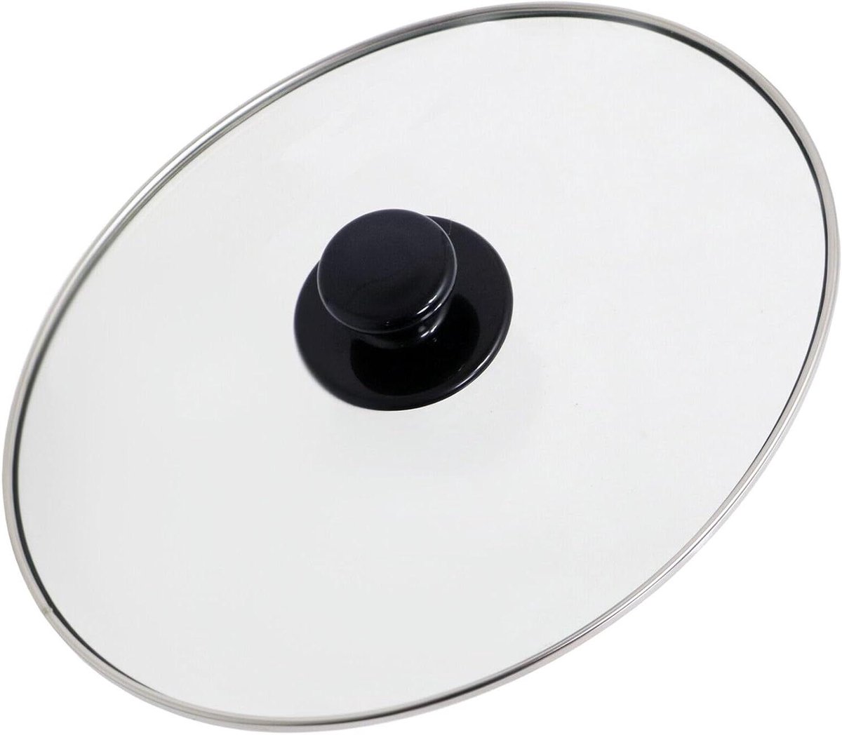 Glazen Deksel Pan Deksel Koken Hittebestendige Knop 21.5 x 26.5 cm Transparant