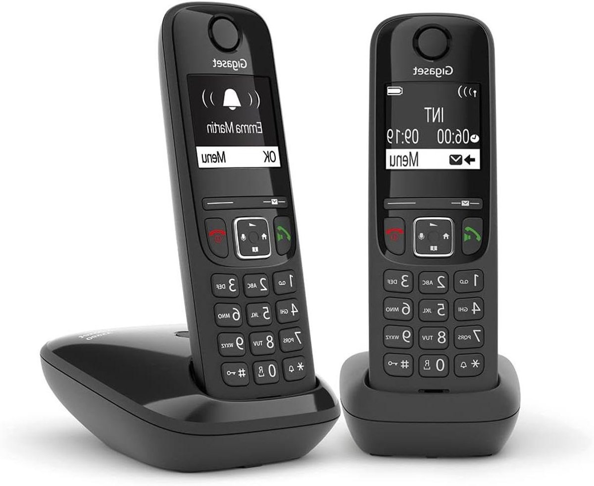 Draadloze Telefoon - Huistelefoon - Thuis Bellen - Twee Handsets - Niet van toepassing - Zwart