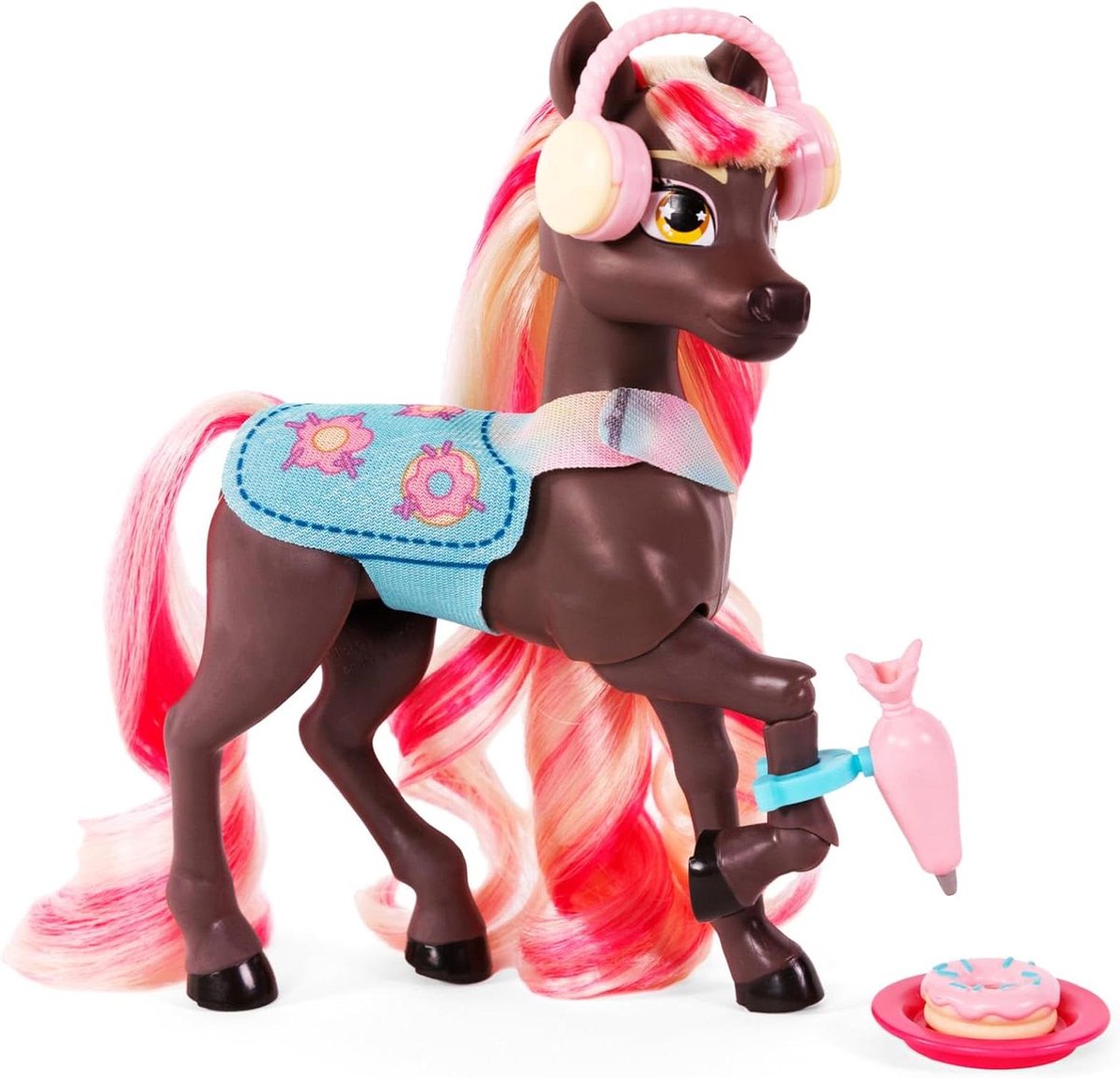 Paard Speelgoed - Lana Pop - Donuts Bakken - Beweegbare Benen - 10 Delig - Roze