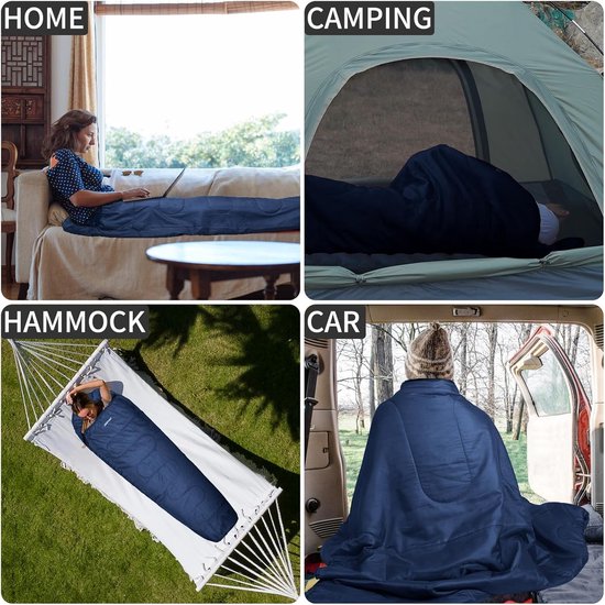 3 seizoenen ultralichte mummieslaapzak [800 g] kleine verpakkingsmaat - volwassenen outdoor camping trekking - indoor. — afbeelding 4