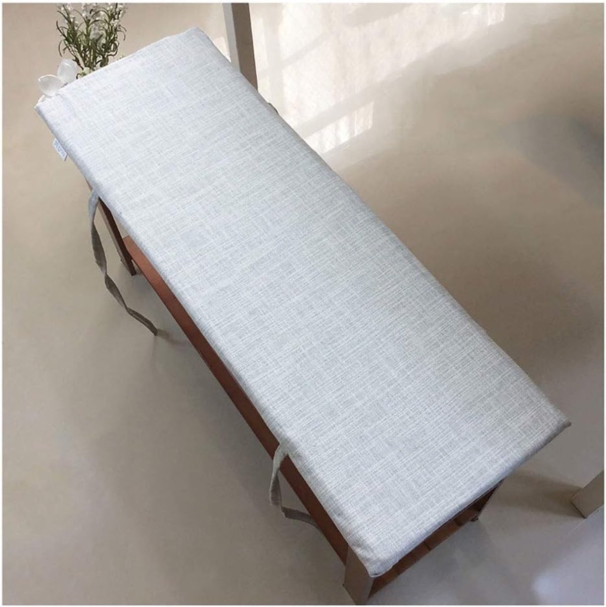 zitkussen, effen kleur moderne rechthoek 2/4 cm dik antislip zacht bankkussen geschikt voor binnenterras terras rechthoekig bankkussen meerdere maten - lichtgrijs 100 × 30 × 2 cm (39 × 1