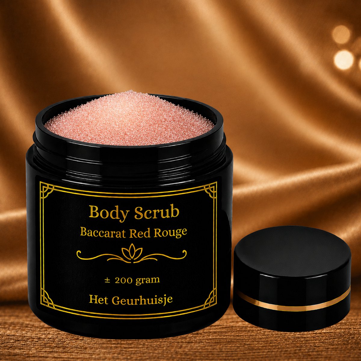 Luxe Body Scrub 200 g – Baccarat Rood Rouge – Met Himalayazout & Dode Zeezout – Handgemaakt & Dierproefvrij