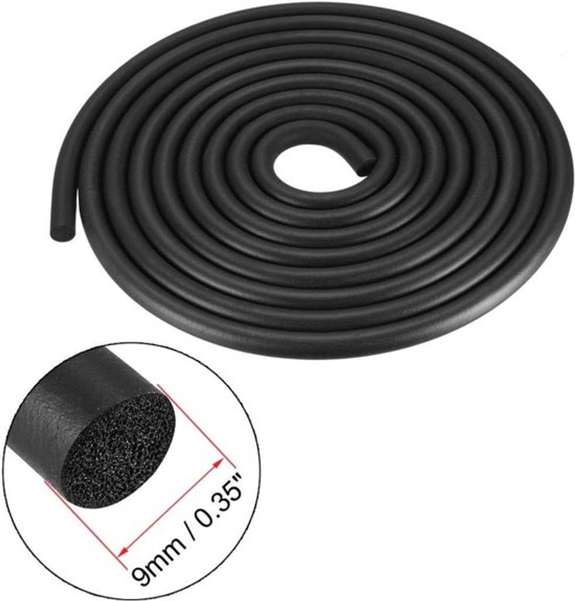 Allecto - Weerstrip van schuimrubber - Tochtstopper voor deur en raam