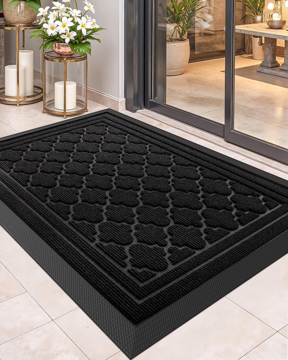 Buitenvloermat met Antislip en Weerbestendige Eigenschappen, Wasbare Vuilopvangmat 43.5x75