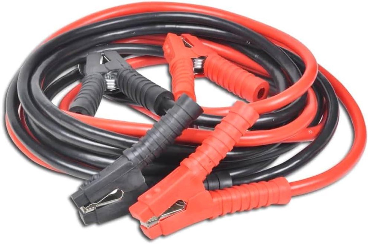 Startkabels Set - Accukabels Jumperkabels - Auto Starten - Flexibel en Makkelijk Opbergbaar - 6 meter - Zwart