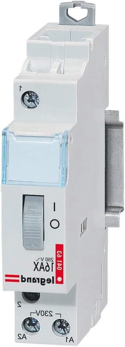 Stroomstootschakelaar - Veiligheidsschakelaar Schakelaar - Elektrische Beveiliging - 1-polig 16A - 1 module - Grijs