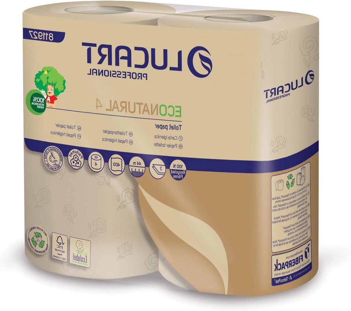 Keukenrollen - Papierrollen Huis - Huishoudelijk Gebruik - Gemaakt van Gerecyclede Drankkartons - 4 Rollen - Beige