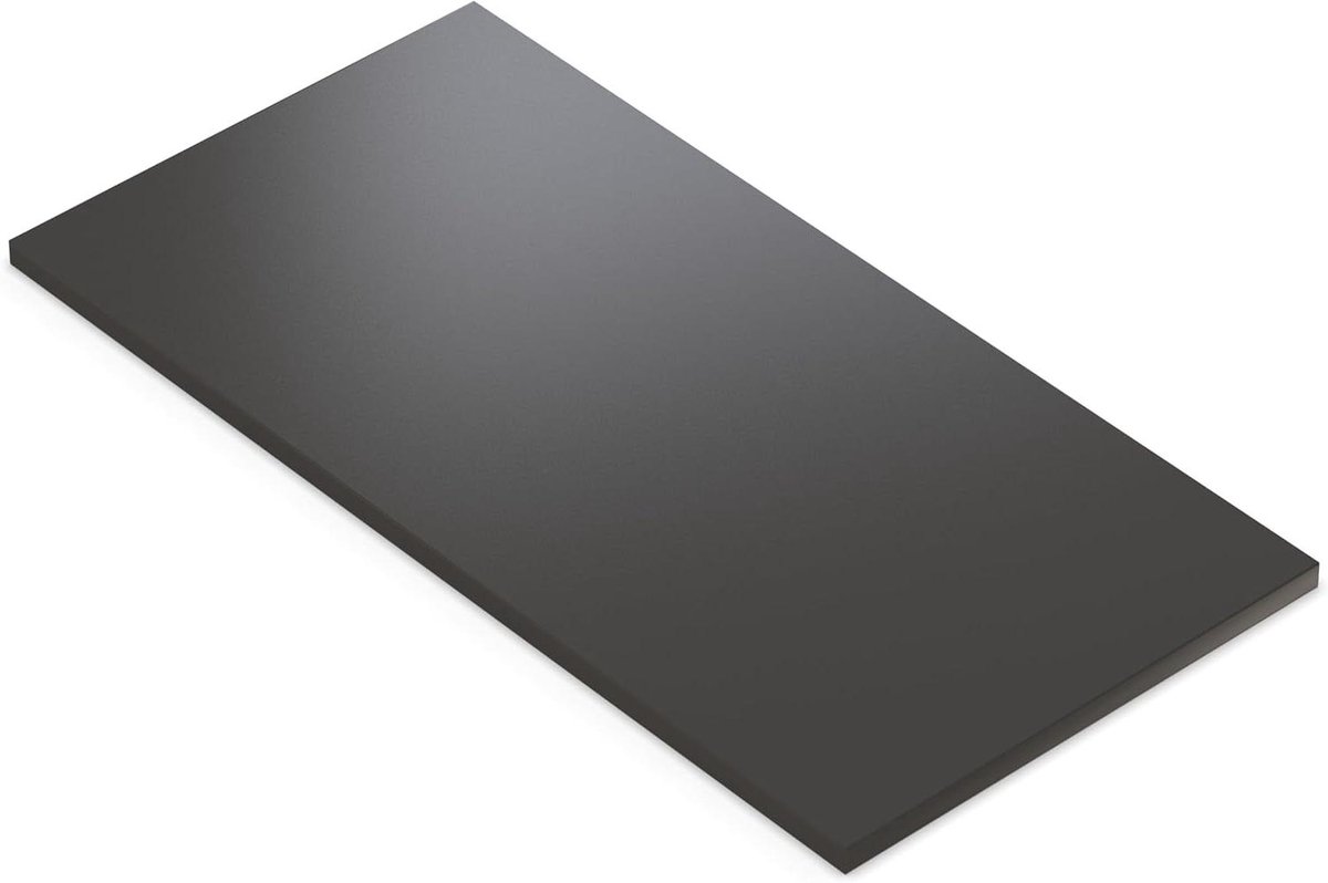 Tafelblad Spaanplaat - Werkblad Bureau - Meubels Maken - Schokbestendige ABS-rand - 60 x 60 cm - Antraciet