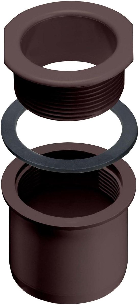 Schroefverbindingsgoot - Afvoerplug Regenpijp - Dakafvoer - Hoge Stabiliteit - 68/50mm - Donker bruin