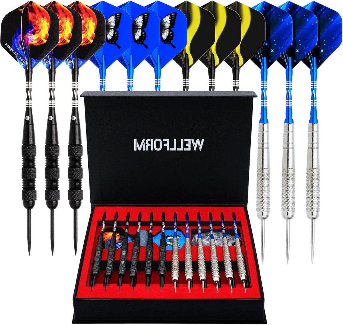 Stalen Darts Set - Dartpijlen Set - Precisie Werpen - Antislip Iron Barrel - 22 gram - Zilver