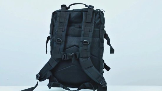 FASSIONA Tactical Rugzak Dames & Heren voor Fitness – Militaire Rugzak - Backpack - Sporttas - Militaire Army Bag - Sport Tas - 35L- Zwart