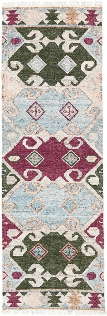 Sultani, Binnen & buitentapijt, Moderne, 80 x 250 cm, Rechthoekig, Laagpolig, Hal, Patio, Alleen handwas, UV-bestendig, Veelkleurig