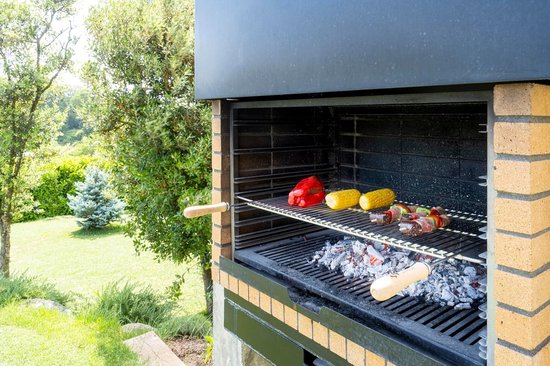 Universeel uitschuifbaar grillrek voor barbecue - zilver, 70 x 40 cm Barbecue van BBQStyle — afbeelding 5