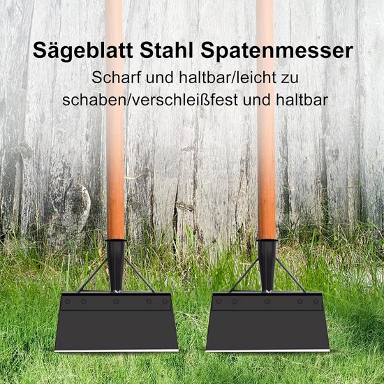 Tuinschep - Schoonmaakschep - Onkruid wieden - Roestvrij staal - 23 cm - Zwart — afbeelding 2