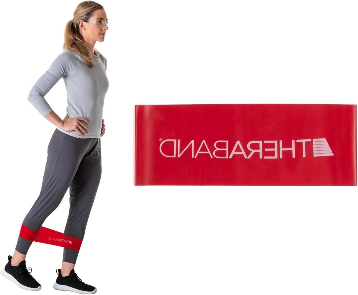 Gymnastiekband Lus - Weerstandsband Oefenband - Kracht Training - Verkrijgbaar in 4 sterktes - 203 cm - Rood
