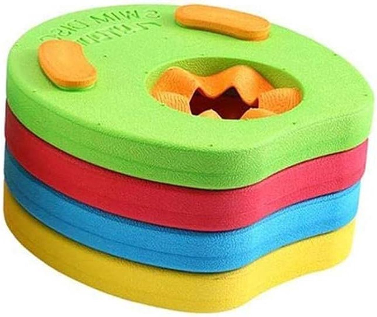 Zwem Schijven - Drijfhulpmiddel Kinderen - Veilig Leren Zwemmen - Geen Lucht Nodig - 4 Stuks - Gekleurd