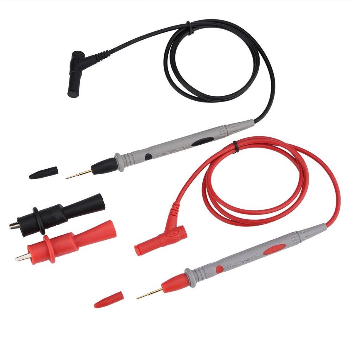 Multimeter testkabels - Meetpennen set - Elektronica testen - Universele compatibiliteit - 1000V 20A - Zwart en Rood