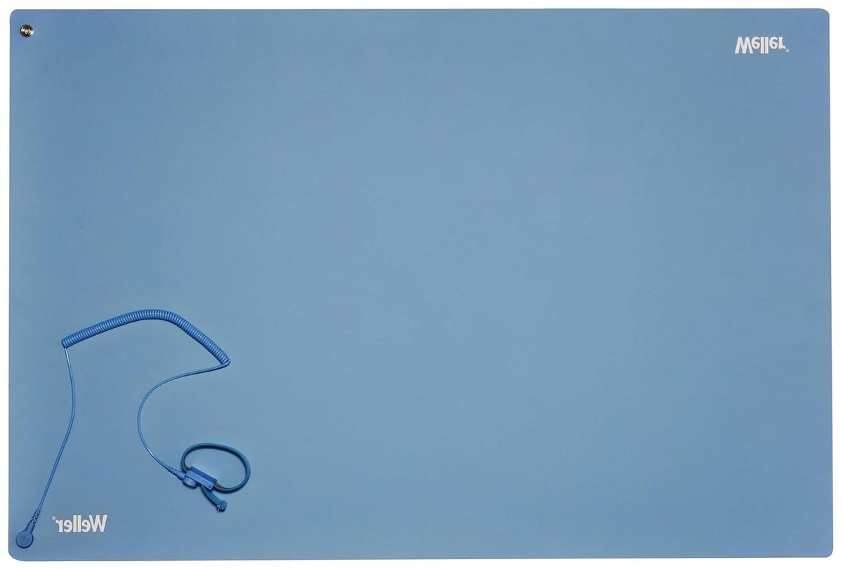 Soldeermat set - Werkstation mat - Veilig werken - Antistatisch ESD - 90 x 60 cm - Blauw