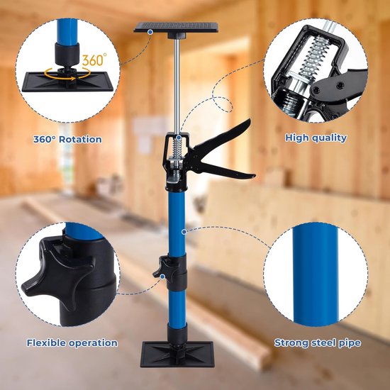 Telescopische steunstang - 30-59 cm instelbaar - draagkracht 40 kg per stuk - antislip en stabiel - Voor wandkastmontage — afbeelding 5