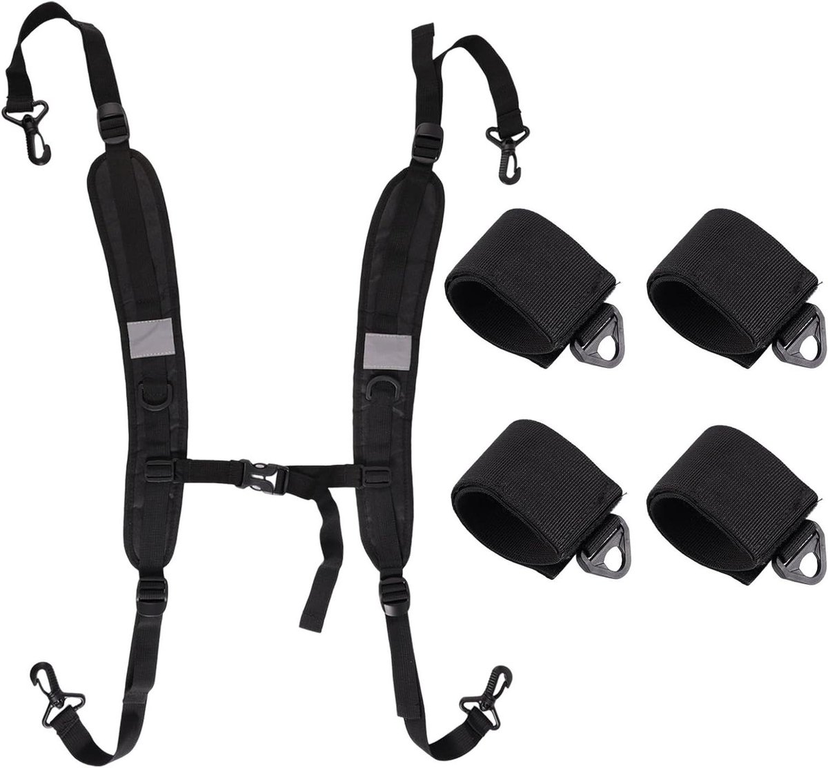 Draagbanden - Schouderbanden - Bagage Dragen - Verstelbaar - 64-137 cm - Zwart