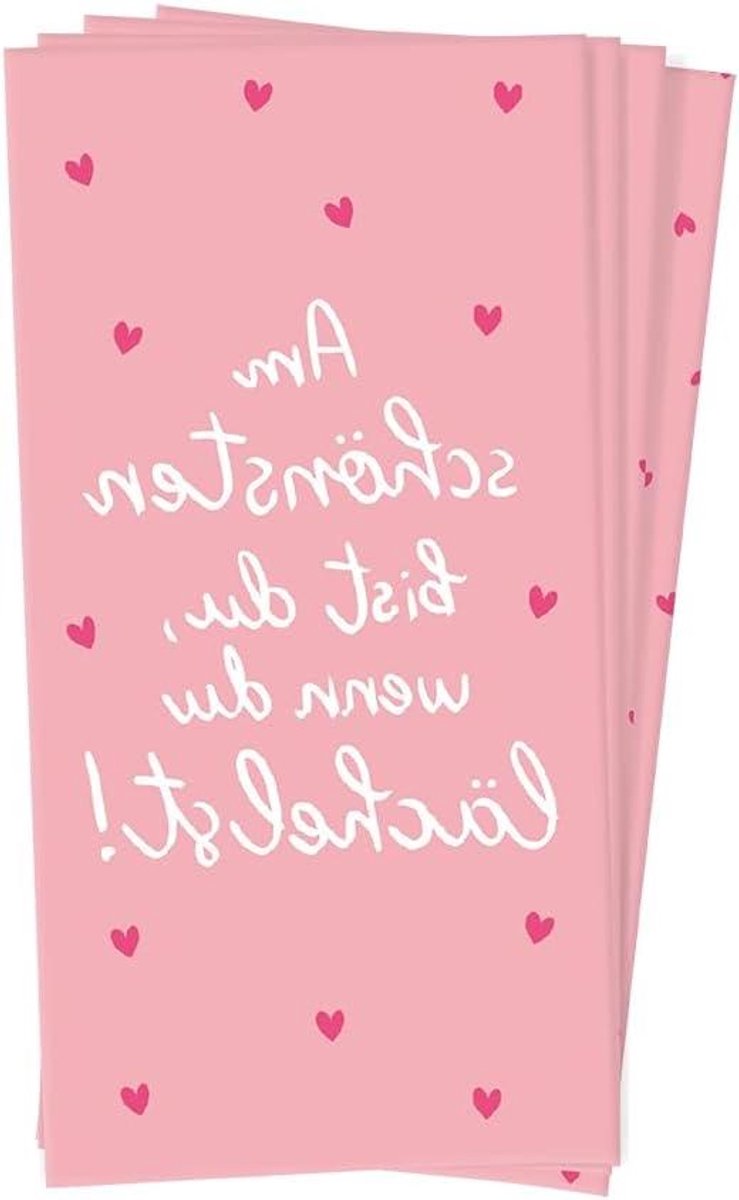 Zakdoekjes Met Tekst - Papieren zakdoekjes - Voor elke dag - Lieve spreuken - 10 stuks - Wit