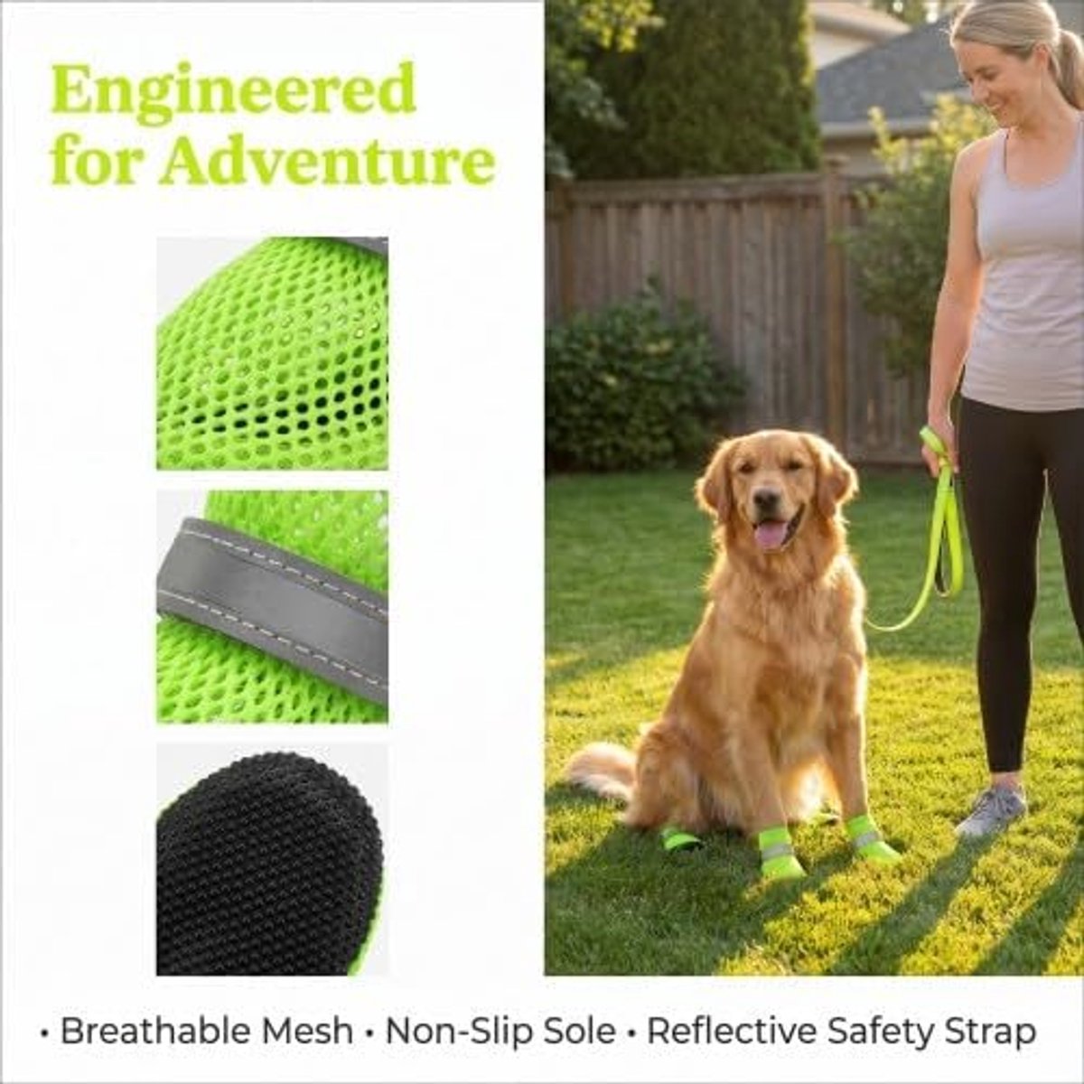 Schoenen van ademend mesh, antislip sokken van mesh voor honden, verstelbare schoenen, pootbescherming, ademende zomerlaarzen voor honden (S)