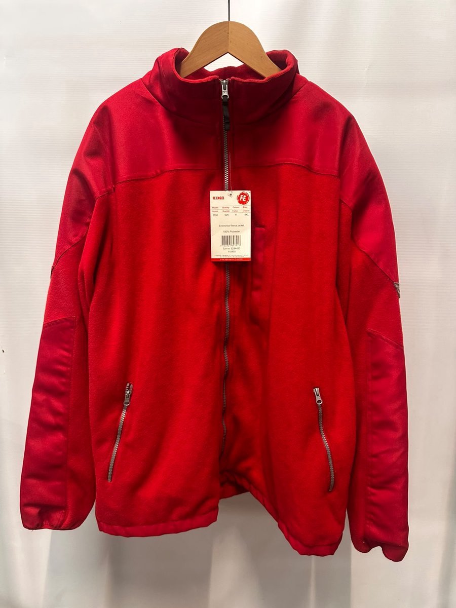 Fleece jack F-Engel 1190-925 Rood | maat XXL