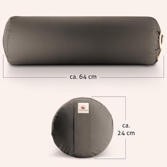 Yoga Bolster - Yoga Roll - Ontspanning Oefenen - Verstelbare Hardheid - 24 cm Diameter - Antraciet — afbeelding 3