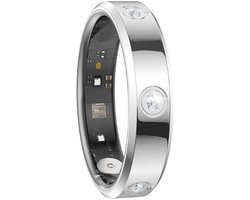 DrPhone RingSense Elegance Slimme Ring - Smart Ring - IP68 - Stappenteller - Zilver - EU Maat 61