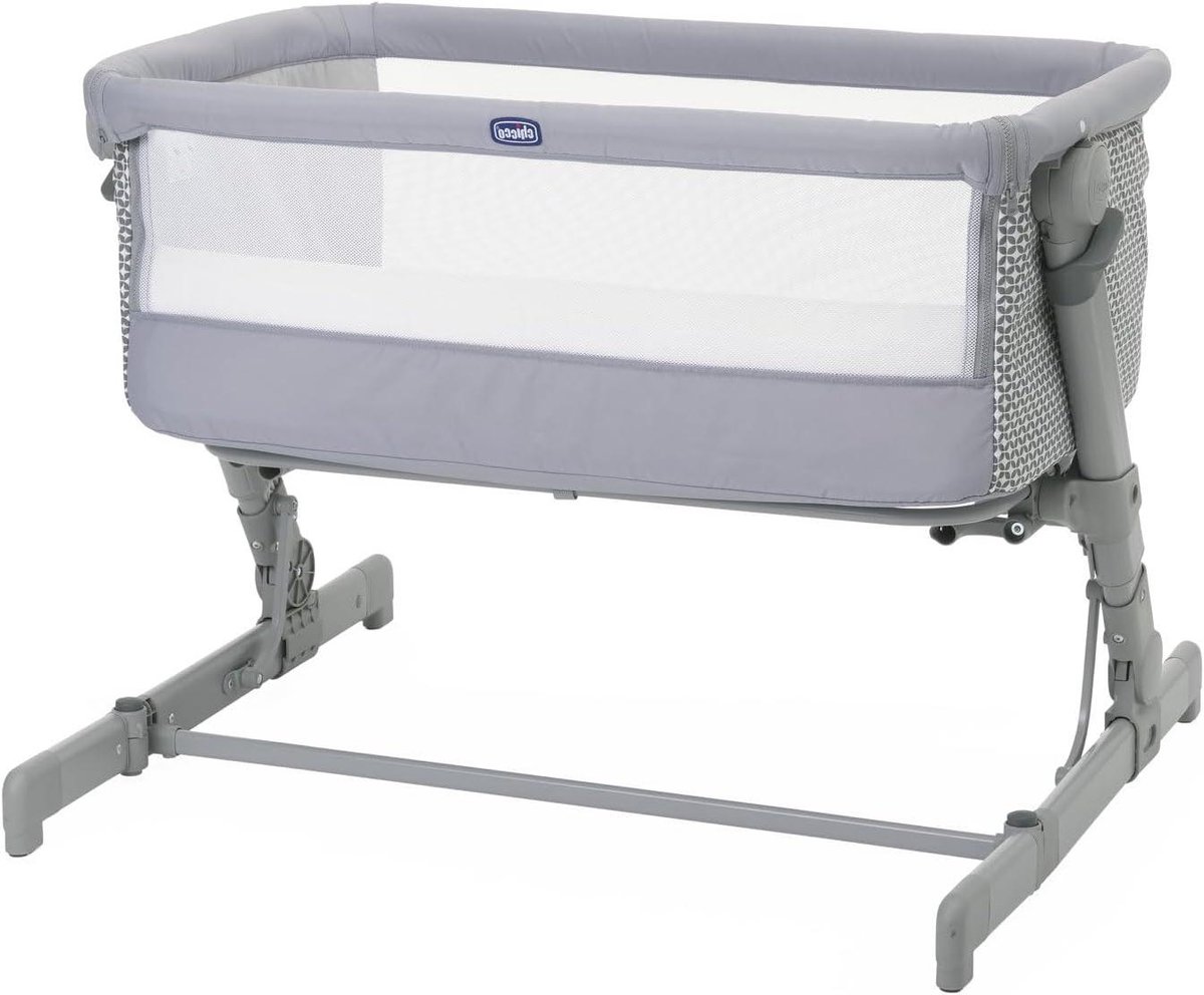 Babyledikant - Co-sleeper reiswieg - Samen slapen - Snel inklapbaar - 82 x 97 x 80 cm - Grijs